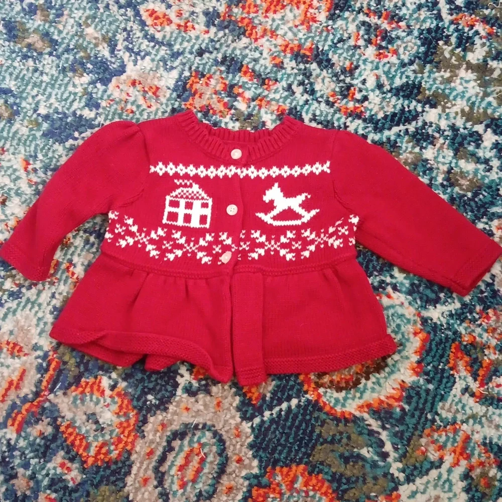 American Living red cardigan sweater